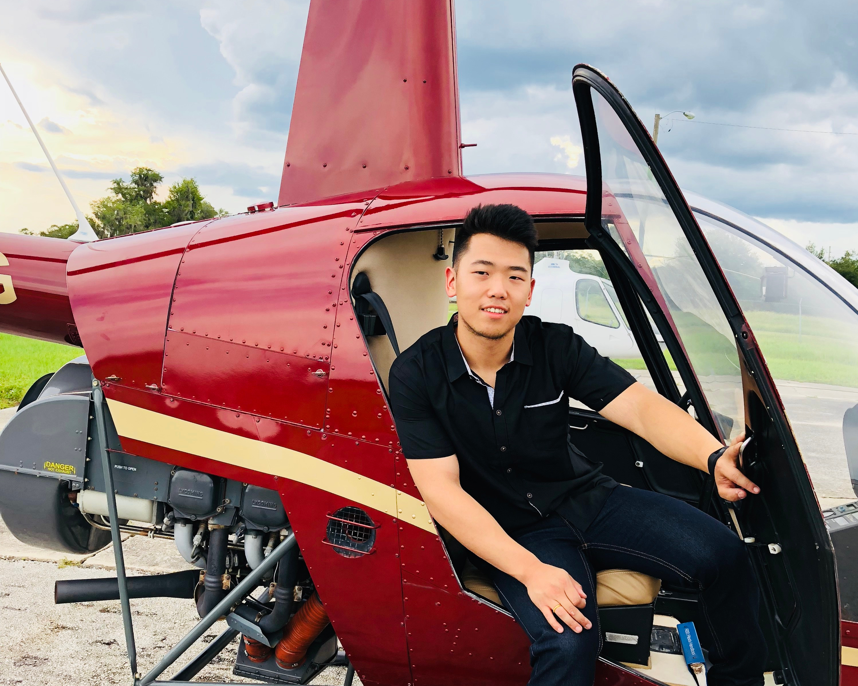 Myself in a helicopter